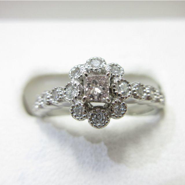 特別価格！！天然ピンクダイヤモンド0.115ct・プラチナ900製リング レディースのアクセサリー(リング(指輪))の商品写真