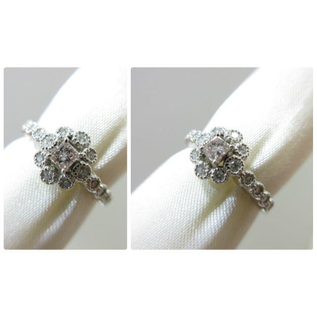 特別価格！！天然ピンクダイヤモンド0.115ct・プラチナ900製リング レディースのアクセサリー(リング(指輪))の商品写真