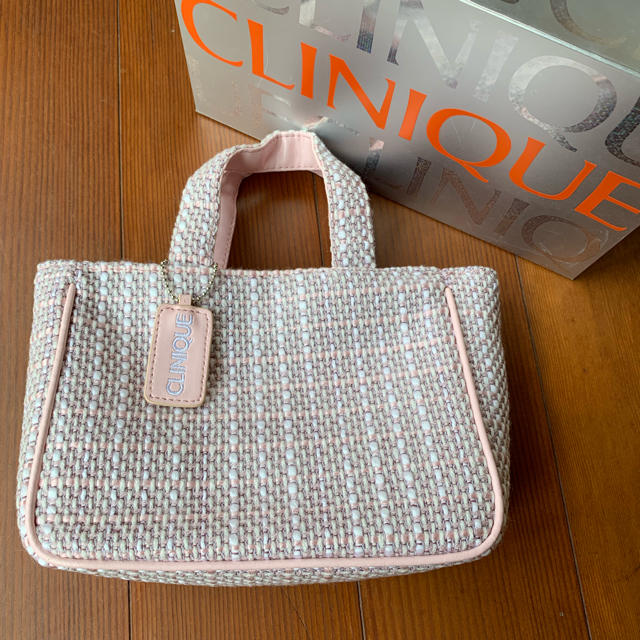 CLINIQUE(クリニーク)の◼️非売品◼️ CLINIQUE ツイード風ミニバッグ レディースのバッグ(トートバッグ)の商品写真