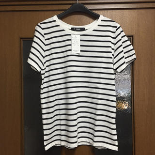 ★新品★未使用★ 白黒ボーダー Tシャツ  Lサイズ(Tシャツ(半袖/袖なし))
