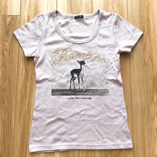 鹿柄 Tシャツ パープル(Tシャツ(半袖/袖なし))