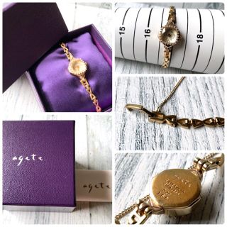 agete - 【美品】agete アガット 腕時計 0.26ct 21周年限定 K10の通販