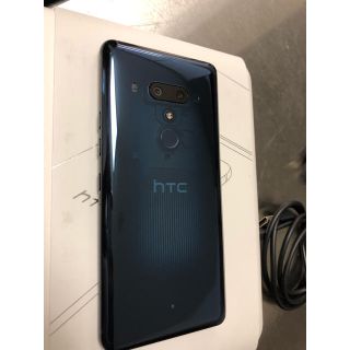 ハリウッドトレーディングカンパニー(HTC)のHTC U12＋トランスルーセントブルー 美品(スマートフォン本体)