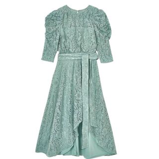 スナイデル(SNIDEL)のHer lip to Belted Asymmetric Lace Dress (ロングワンピース/マキシワンピース)