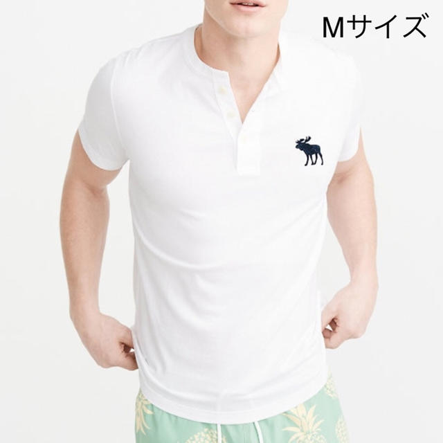 Abercrombie&Fitch(アバクロンビーアンドフィッチ)の★Abercrombie【M】新バージョンヘンリーネックビッグアイコン半袖T メンズのトップス(Tシャツ/カットソー(半袖/袖なし))の商品写真