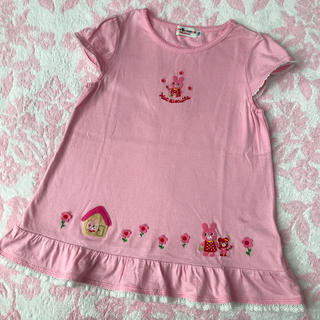 ミキハウス(mikihouse)のミキハウス♡ ホットビスケッツ フリル Tシャツ ピンク 110cm(Tシャツ/カットソー)