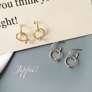 ロンハーマン(Ron Herman)の♡miniダブルリングピアス♡Silver(ピアス)