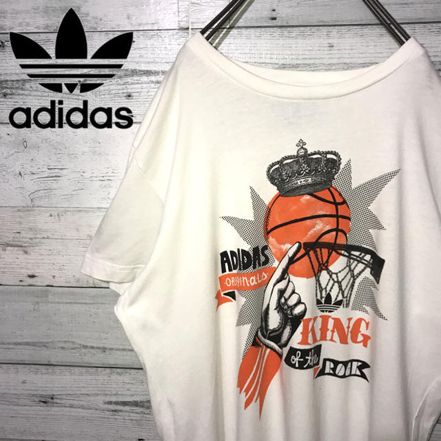 adidas(アディダス)の【レア】アディダスオリジナルス☆ビッグロゴ バスケ ビッグサイズ Tシャツ メンズのトップス(Tシャツ/カットソー(半袖/袖なし))の商品写真