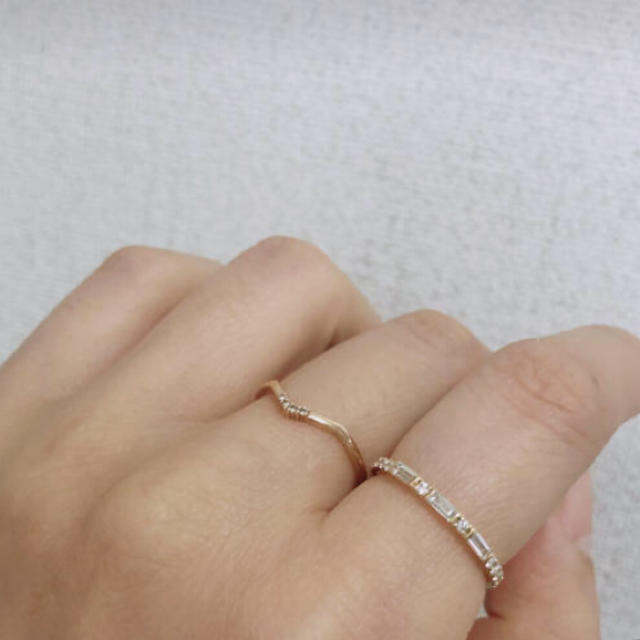 K18 ダイヤモンド ネックレス&リング / セット レディースのアクセサリー(ネックレス)の商品写真