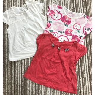 ニシマツヤ(西松屋)の女の子 Tシャツ 3枚セット 80(Ｔシャツ)