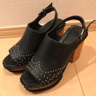 マウジー(moussy)の【moussy】ウッドヒール サボ Ｓサイズ(サンダル)