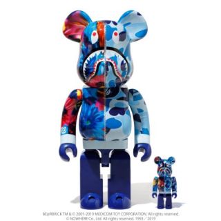 アベイシングエイプ(A BATHING APE)のBe@rbrick BAPE × mika ninagawa 100% 400%(その他)