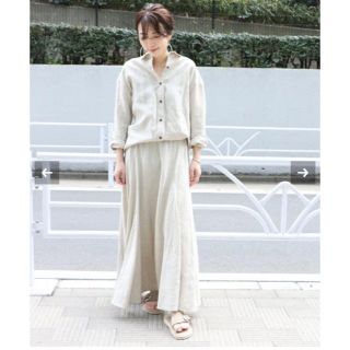 プラージュ(Plage)のPlage Linen フレアスカート(ロングスカート)