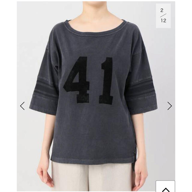 L'Appartement DEUXIEME CLASSE(アパルトモンドゥーズィエムクラス)のアパルトモン ◆ REMI RELIEF Sleeve Line Tシャツ レディースのトップス(Tシャツ(長袖/七分))の商品写真