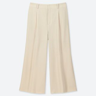 ユニクロ(UNIQLO)の新品タグ付き UNIQLO＊ユニクロ ドレープワイドクロープドパンツ(クロップドパンツ)