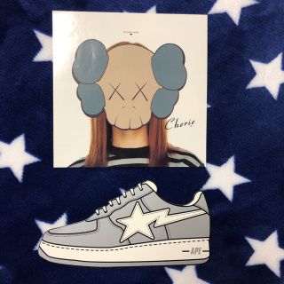 アベイシングエイプ(A BATHING APE)のカウズ エイプ APESOUNDS CHERIE×KAWSステッカー レア当時物(その他)