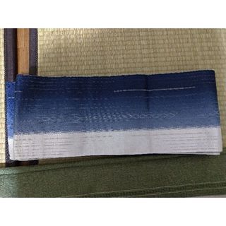 【未使用】浴衣用 帯 半幅帯/藍×白/約348×17cm(浴衣帯)
