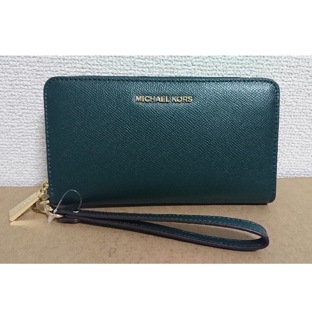 Michael Kors(マイケルコース)の未使用 タグ付き マイケル・コース 長財布 緑 Michael Kors レディースのファッション小物(財布)の商品写真