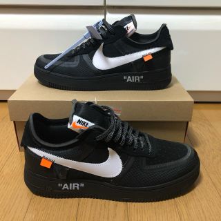 ナイキ(NIKE)のnike offwhite airforce1 black us10(スニーカー)