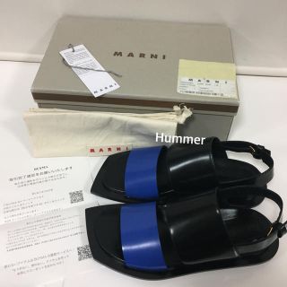 マルニ(Marni)の正規品 マルニ MARNI FUSSBETT レザー サンダル 38 新品未使用(サンダル)