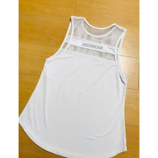 JAZZERCISE タンクトップ 白 Sサイズ(トレーニング用品)