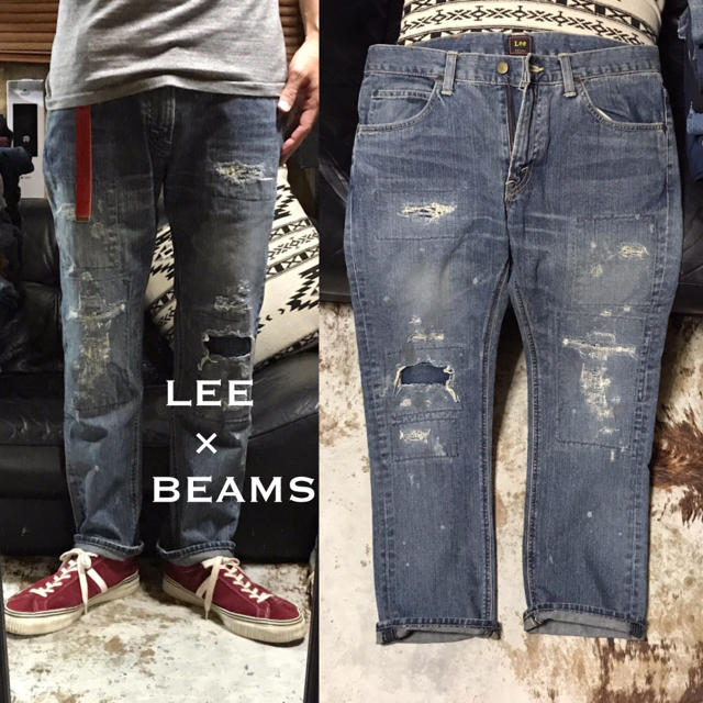 BEAMS別注／完売希少モデル《★ LEE ★》ヴィンテージリペア加工デニム