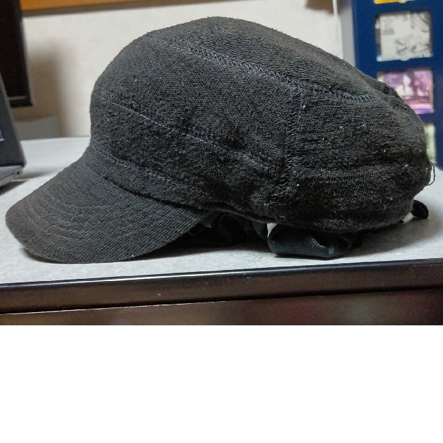 ワークキャップ　ブラック メンズの帽子(キャップ)の商品写真