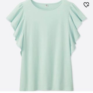 ユニクロ(UNIQLO)のUNIQLO  フリルスリーブＴシャツ(Tシャツ(半袖/袖なし))