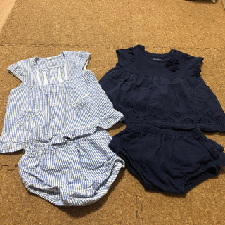 ニシマツヤ(西松屋)の女の子夏服 ロンパース サイズ80(その他)