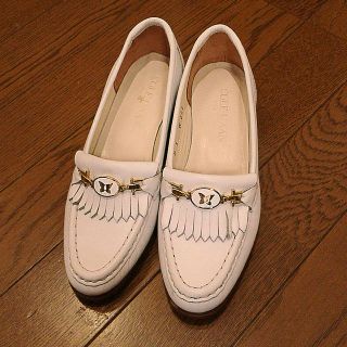 コールハーン(Cole Haan)の新品 コールハーン  ローファー ホワイト ゴールド(ローファー/革靴)