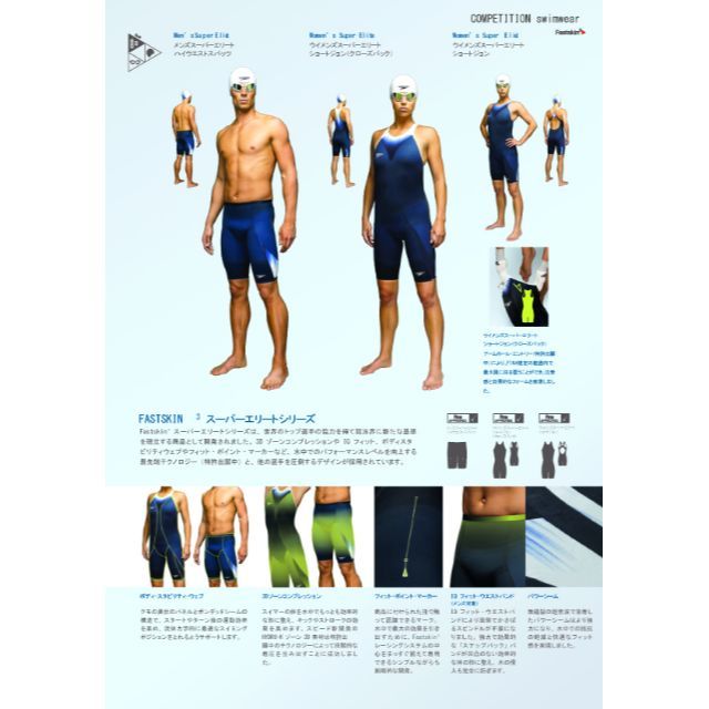 SPEEDO(スピード) FASTSKIN3 スーパーエリート 競泳水着 Sフィッティンググローブ付属