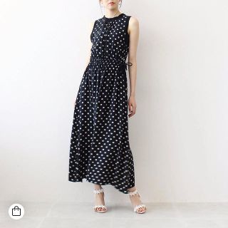 ユナイテッドアローズ(UNITED ARROWS)のdresslave ドット柄ワンピース(ロングワンピース/マキシワンピース)