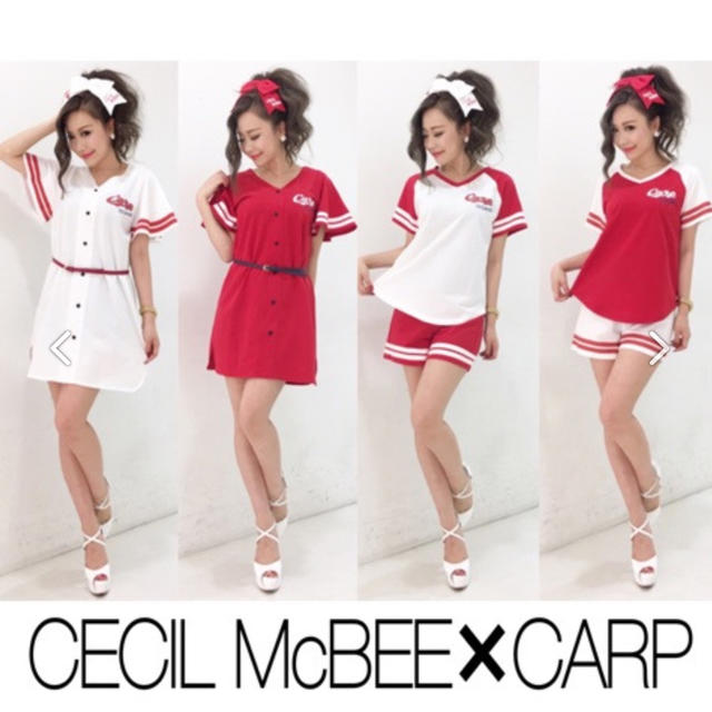 CECIL McBEE(セシルマクビー)のCECIL McBEEと広島カープ コラボワンピース レディースのワンピース(ミニワンピース)の商品写真