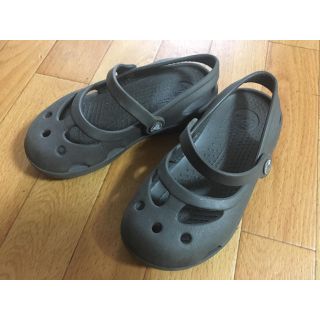 クロックス(crocs)のcrocsクロックス☆こげ茶エスプレッソ10 17＆17.5センチビーチサンダル(サンダル)