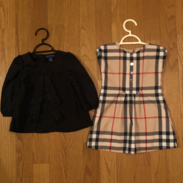 BURBERRY(バーバリー)のバーバリーワンピース 90 【おまけ】ラルフローレンワンピース キッズ/ベビー/マタニティのキッズ服女の子用(90cm~)(ワンピース)の商品写真