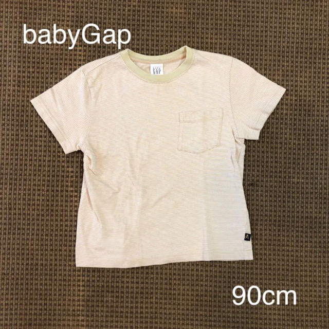 babyGAP(ベビーギャップ)のbabyGap Tシャツ ベージュボーダー キッズ/ベビー/マタニティのキッズ服男の子用(90cm~)(Tシャツ/カットソー)の商品写真