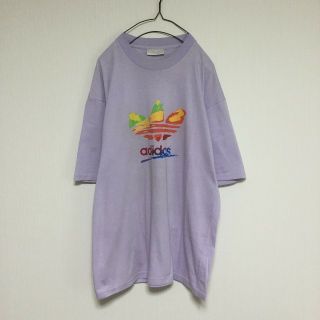 アディダス(adidas)のadidas Tシャツ チューリップ ロゴ 迷彩 紫 シルバータグ(Tシャツ/カットソー(半袖/袖なし))