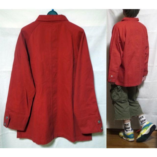 一点物古着 珍しい赤いカバーオール L Red Coverall  メンズのジャケット/アウター(カバーオール)の商品写真