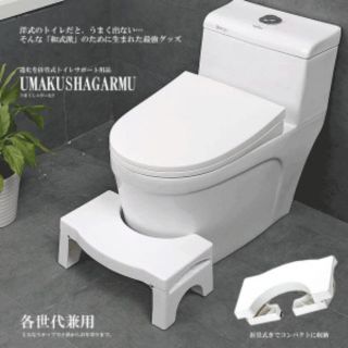 未使用開封済 折りたたみトイレトレーニング 踏み台(補助便座)