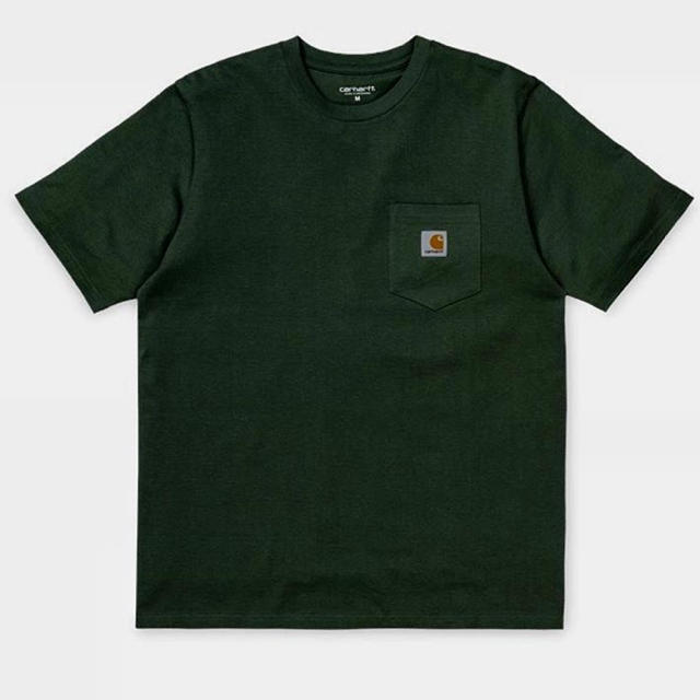 carhartt(カーハート)の新品  カーハート  ポケット付Tシャツ  ダークグリーン Sと2XL メンズのトップス(Tシャツ/カットソー(半袖/袖なし))の商品写真