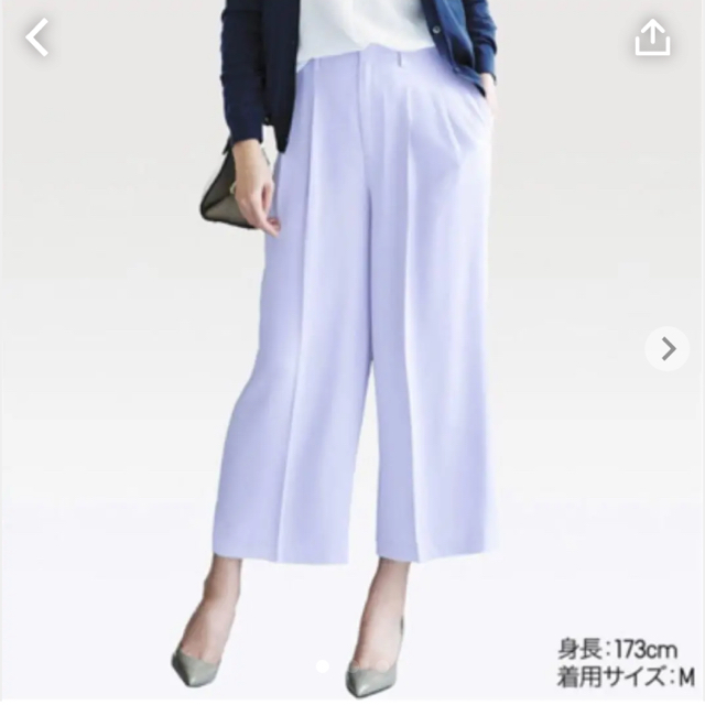 UNIQLO(ユニクロ)のユニクロ ドレープワイドパンツ レディースのパンツ(クロップドパンツ)の商品写真