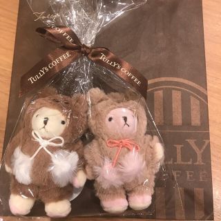 タリーズコーヒー(TULLY'S COFFEE)のTully's Coffeeミニテディ "エコッレ" （モカ＆ミルクティー ）①(ぬいぐるみ)