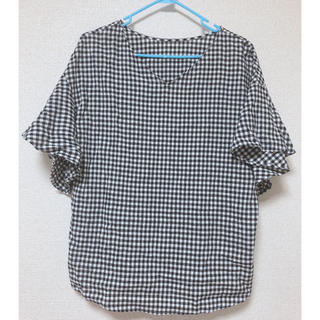 ジーユー(GU)のGU ❤︎ 袖フリルTシャツ(Tシャツ(半袖/袖なし))