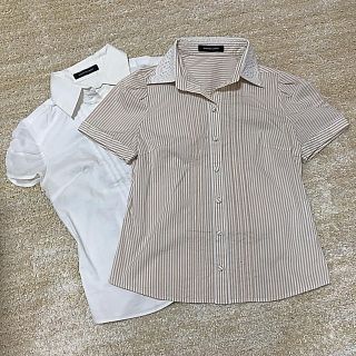 クイーンズコート(QUEENS COURT)の美品 お得☆QUEENSCOURT☆半袖シャツ2枚セット(シャツ/ブラウス(半袖/袖なし))