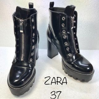 ザラ(ZARA)の【ZARA 】ザラ ショートブーツ ブーティー 　37(ブーティ)