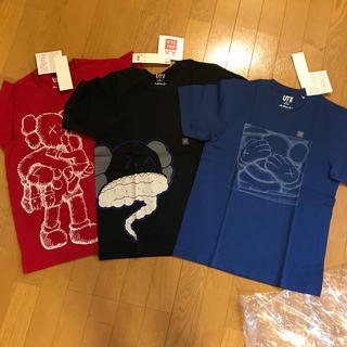 ユニクロ(UNIQLO)のUNIQLO  KAWS  XS  kids  3枚セット(Tシャツ/カットソー(半袖/袖なし))