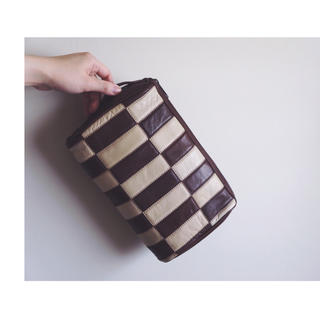 vintage leather patchwork bag(ポーチ)