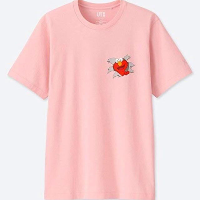 UNIQLO(ユニクロ)のUNIQLO × kaws エルモ UT Tシャツ ピンク Mサイズ 新品未使用 メンズのトップス(Tシャツ/カットソー(半袖/袖なし))の商品写真