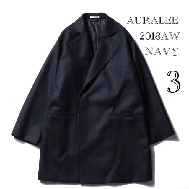 COMOLI(コモリ)のAURALEE  オーラリー LIGHT MELTON OVER COAT メンズのジャケット/アウター(チェスターコート)の商品写真