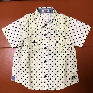 ミキハウス(mikihouse)のDOUBLE.BダブルB☆半袖ドット柄シャツ🎶100サイズ(ブラウス)